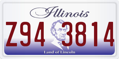 IL license plate Z943814