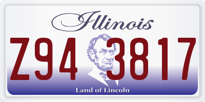 IL license plate Z943817