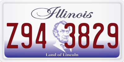 IL license plate Z943829