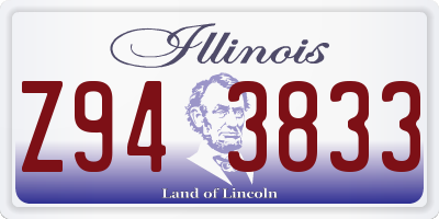 IL license plate Z943833