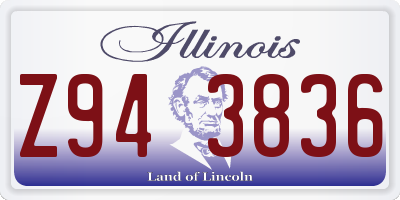 IL license plate Z943836