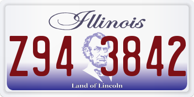 IL license plate Z943842