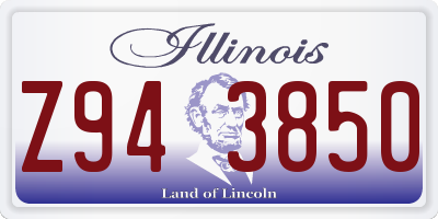 IL license plate Z943850