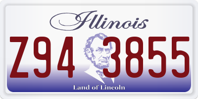 IL license plate Z943855