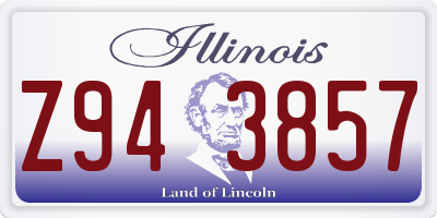 IL license plate Z943857