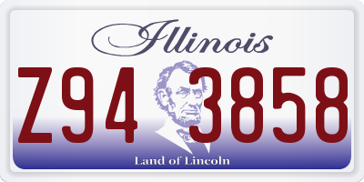 IL license plate Z943858