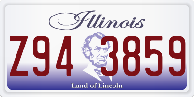 IL license plate Z943859