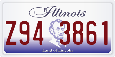 IL license plate Z943861