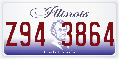 IL license plate Z943864