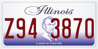 IL license plate Z943870