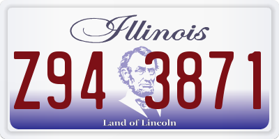 IL license plate Z943871