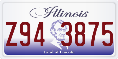 IL license plate Z943875