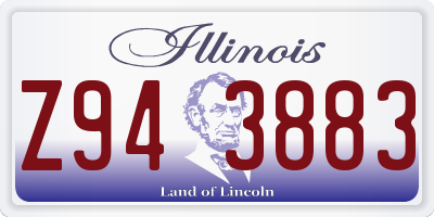 IL license plate Z943883