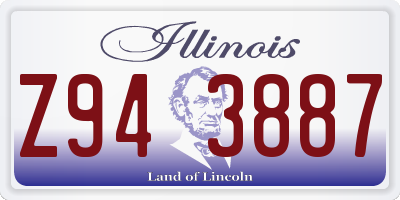 IL license plate Z943887