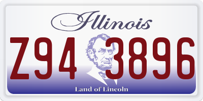 IL license plate Z943896
