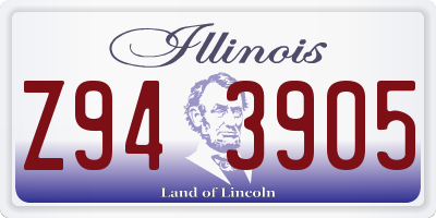 IL license plate Z943905