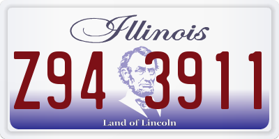 IL license plate Z943911