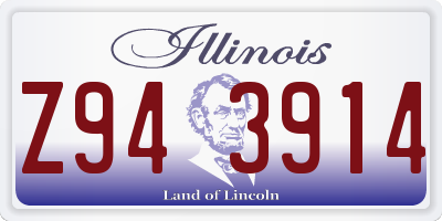 IL license plate Z943914