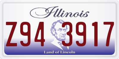 IL license plate Z943917