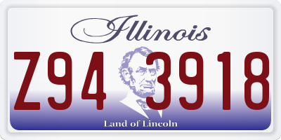 IL license plate Z943918