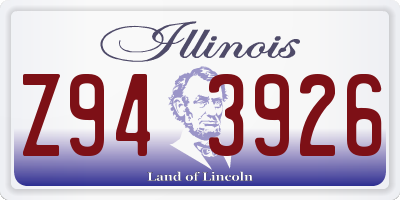 IL license plate Z943926