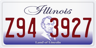 IL license plate Z943927