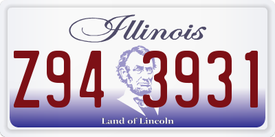 IL license plate Z943931
