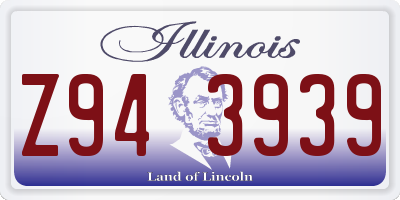 IL license plate Z943939