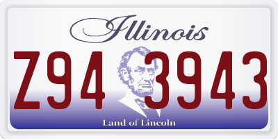IL license plate Z943943