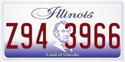 IL license plate Z943966