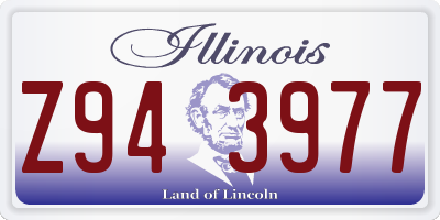 IL license plate Z943977