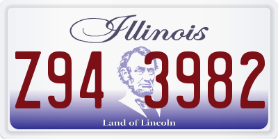 IL license plate Z943982