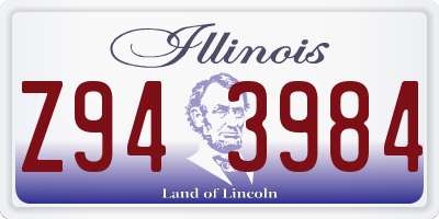 IL license plate Z943984