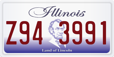 IL license plate Z943991