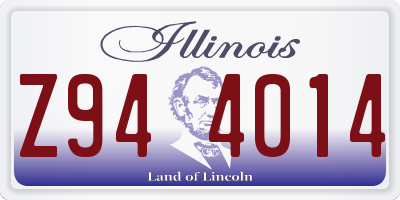 IL license plate Z944014