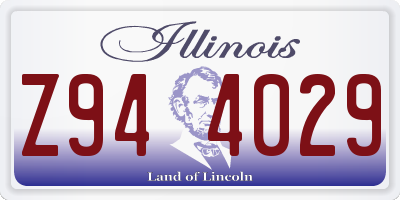 IL license plate Z944029
