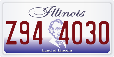 IL license plate Z944030