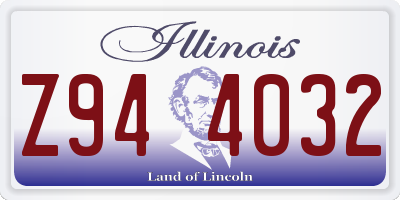 IL license plate Z944032