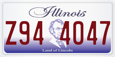 IL license plate Z944047