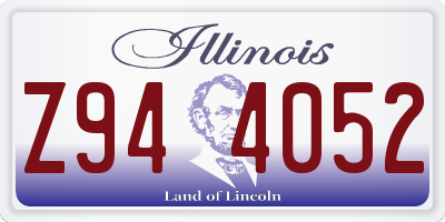 IL license plate Z944052