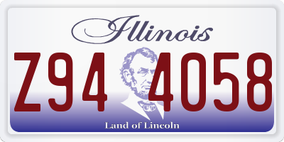 IL license plate Z944058
