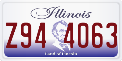IL license plate Z944063