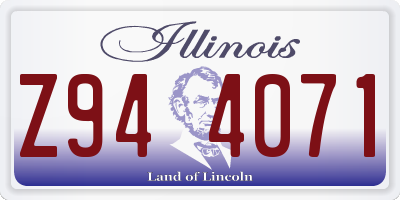 IL license plate Z944071