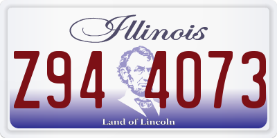 IL license plate Z944073