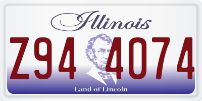 IL license plate Z944074