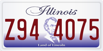 IL license plate Z944075