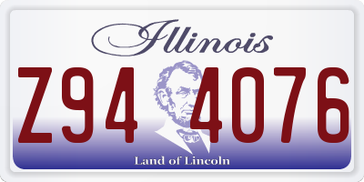IL license plate Z944076