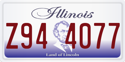 IL license plate Z944077