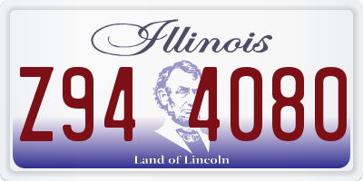 IL license plate Z944080