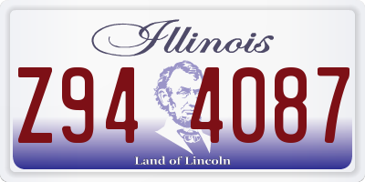 IL license plate Z944087